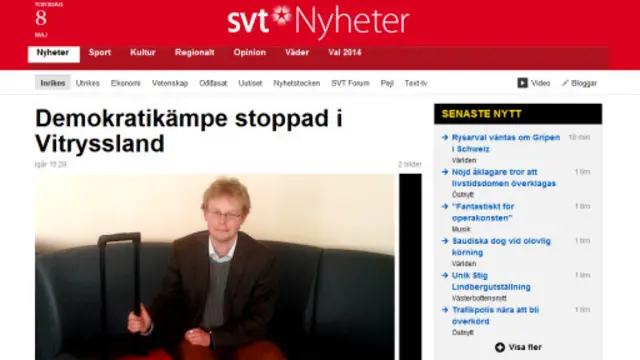 Статья о Мартине Уггле на сайте SVT