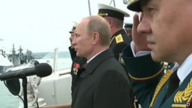 روسي ولسمشر له وسله والو ځواکونو څخه د جګړې ګټلو په بدل کې مننه وکړه او له روسیې سره د کریمیا ورګډېدل یې وستایل.