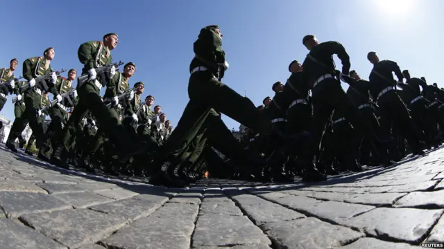 Desfile del ejército ruso