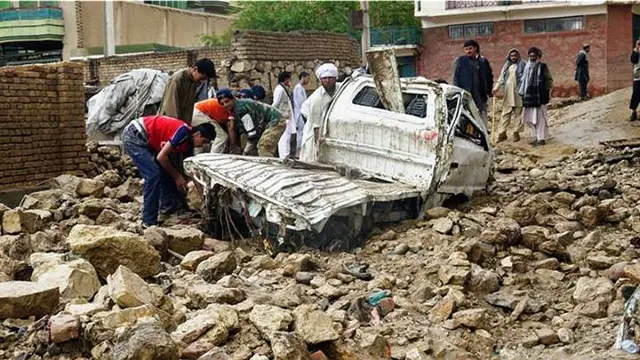 عکس: هامون قاضی‌زاده از سیلاب در پلخمری در ولایت بغلان