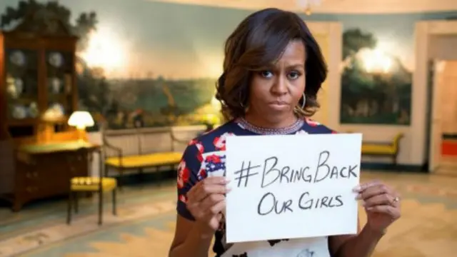 Michelle Obama faz campanha por libertação de meninas sequestradas na Nigéria | Crédito: Casa Branca