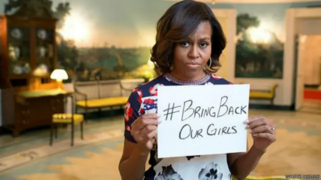 لومړۍ مېرمن ميشل اوباما په نايجريا کې د ښوونځي د تښتول شويو نجونو په اړه د خپل مېړه اوونيزه وينا وکړه