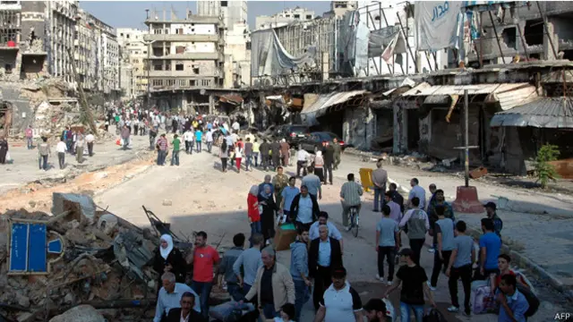 اصاب المدينة دمار كبير