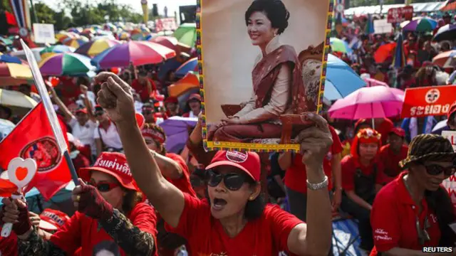 يطلق على مؤيدي ينغلاك اسم "القمصان الحمراء"