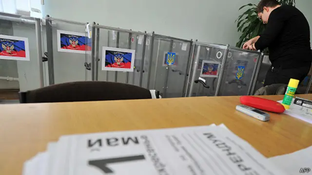 Участок для голосования в Донецке