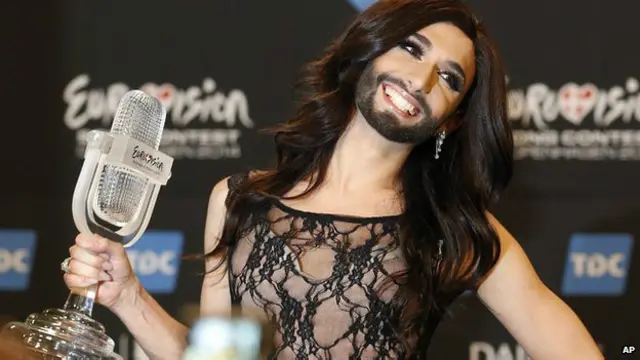 Conchita Wurst mempersembahkan kemenangan untuk orang-orang yang mengalami diskriminasi.