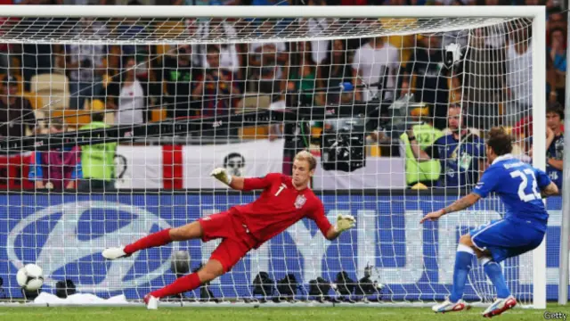 Inggris ketika takluk di kaki Italia dalam adu penalti di Piala Eropa 2012.