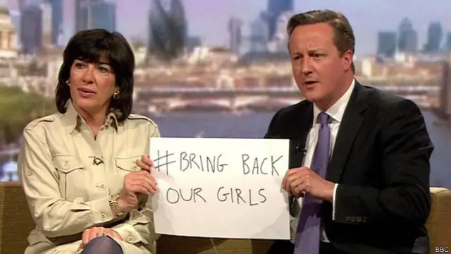 PM Inggris David Cameron dan wartawan senior CNN, Christine Amanpour, mendukung kampanye pembebasan korban penculikan.