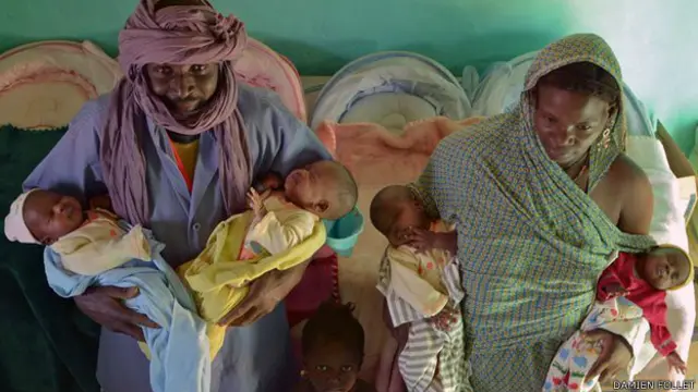 Quadrigêmeos. Foto: DAMIEN FOLLET