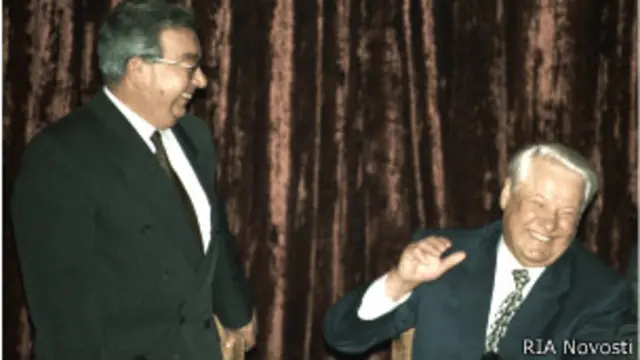 Борис Ельцин и Евгений Примаков (1998 г.)