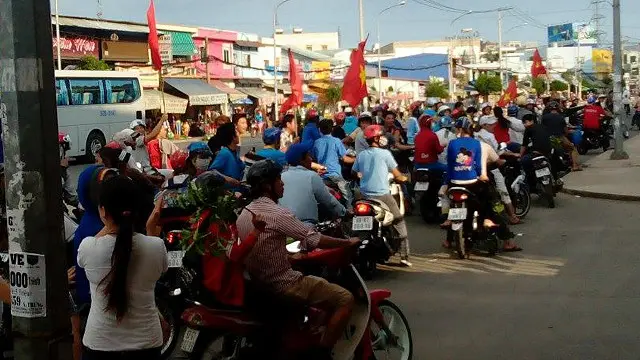 Các công nhân được cho là đang xuống đường phản đối Trung Quốc