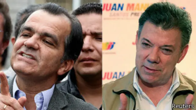 Oscar Iván Zuluaga y Juan Manuel Santos