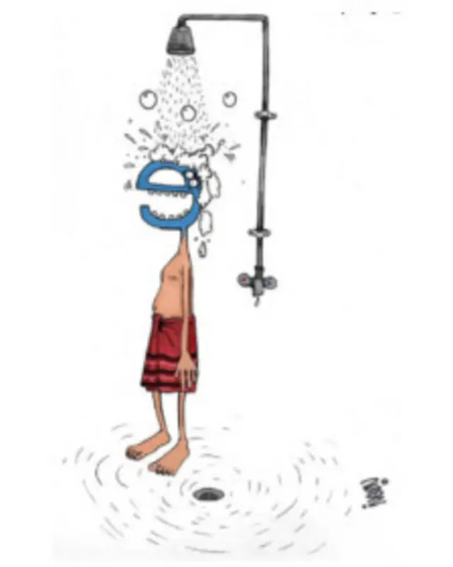 کارتون پیام برومند، شرق