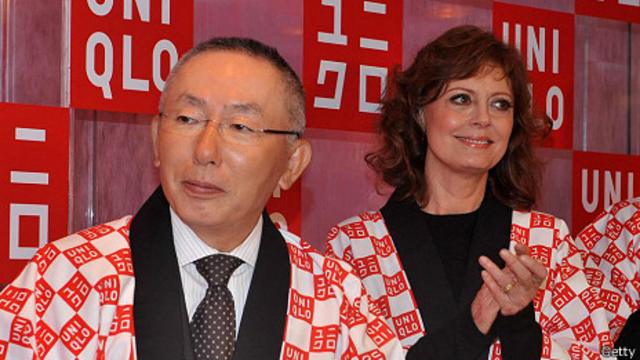 Tadashi Yanai y Susan Sarandon