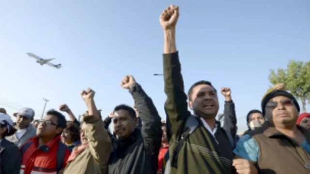 Protesta de maestros en Ciudad de México. Foto: AFP/Getty