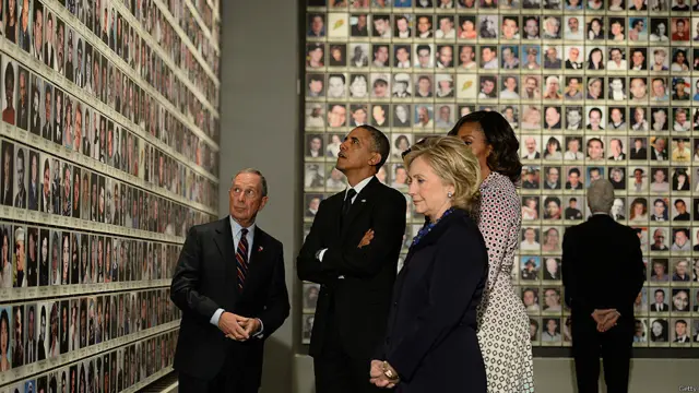 Michael Bloomberg, Barack y Michelle Obama, Hillary y Bill Clinton