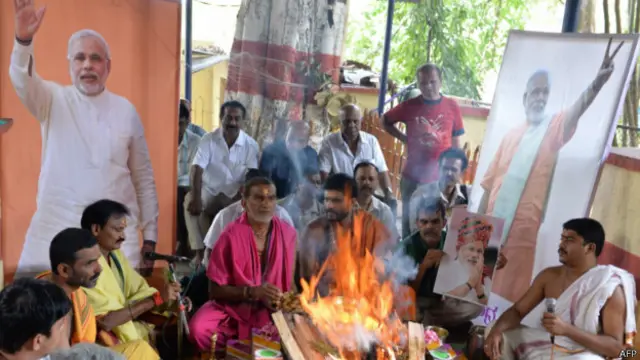 投票站出口民调显示，莫迪领导的印度人民党在预计夺得