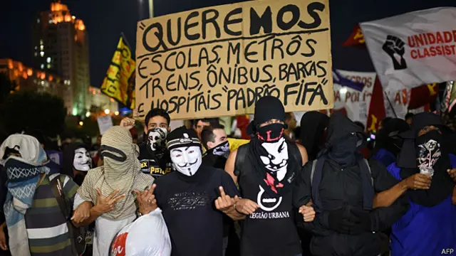 Protesta en Río de Janeiro