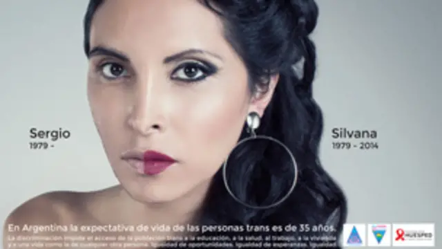 Cartel de la campaña contra la transfobia de la Fundación Huésped