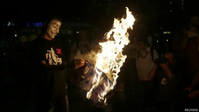 Protesto. Foto: Reuters