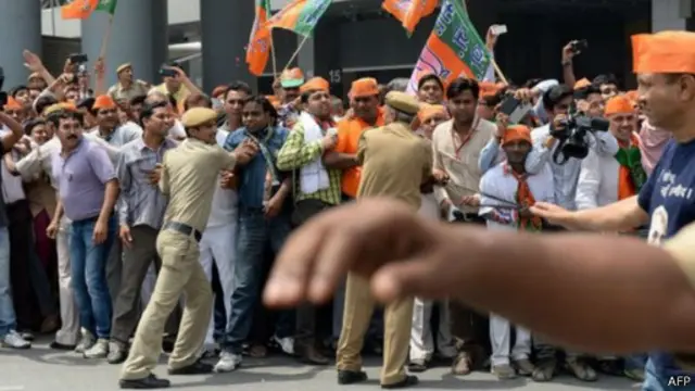 أظهرت نتائج الانتخابات حصد حزب بهاراتيا جاناتا أغلبية في البرلمان