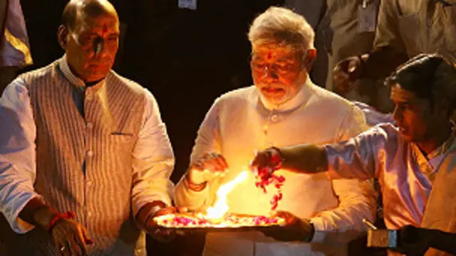 د نرېندر مودي او بي جي پي د بري لپاره ځای ځای مذهبي دودونه او مراسم ترسره کېږي