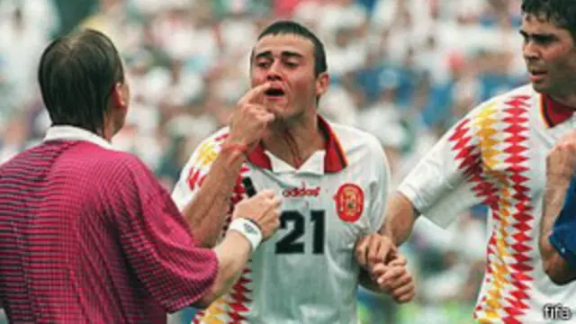 Luis Enrique pernah memperkuat timnas Spanyol di Piala Dunia 1994.