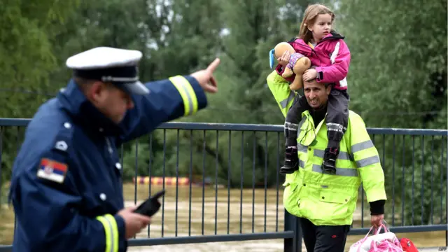 बोस्निया और सर्बिया में बाढ़