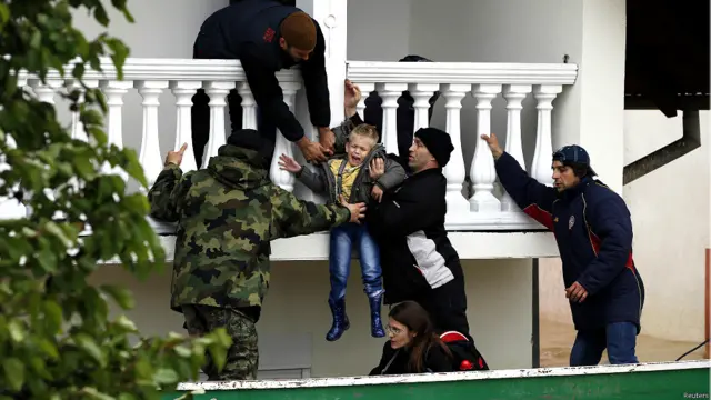 बोस्निया और सर्बिया में बाढ़