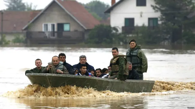 बोस्निया और सर्बिया में बाढ़