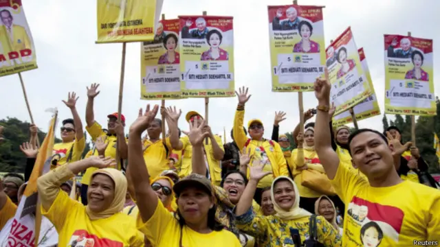 Kampanye Partai Golkar pada Maret 2014 lalu yang menghadirkan salah-seorang putri mantan Presiden Suharto.