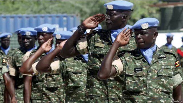 انضم جنود اوغنديون الى القوة الافريقية اليوم