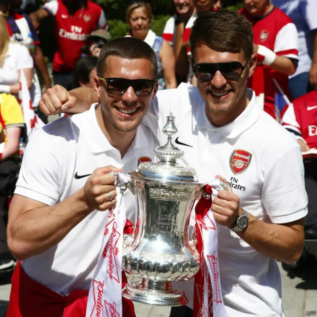 Lukas Podolski, Aaron Ramsey