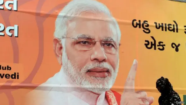 صورة دعاية انتخابية لنارندرا مودي