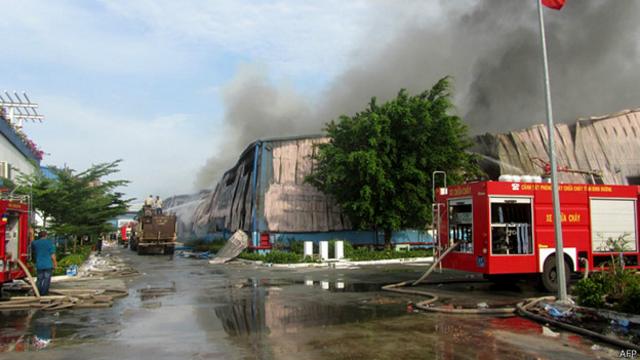 Nhiều cơ sở của các công ty Đài Loan đã bị đốt phá hồi tháng Năm