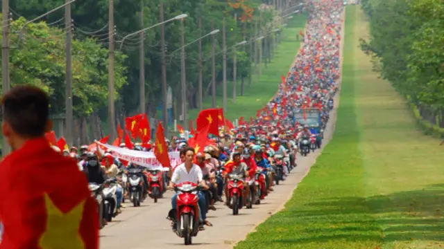 Một cuộc tuần hành ở Đồng Nai hôm 14/5 phản đối giàn khoan Trung Quốc