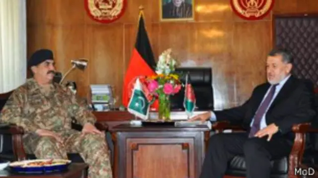 جنرل راحیل شریف نے افغان وزیرِ دفاع بسم اللہ محمدی سے بھی ملاقات کی