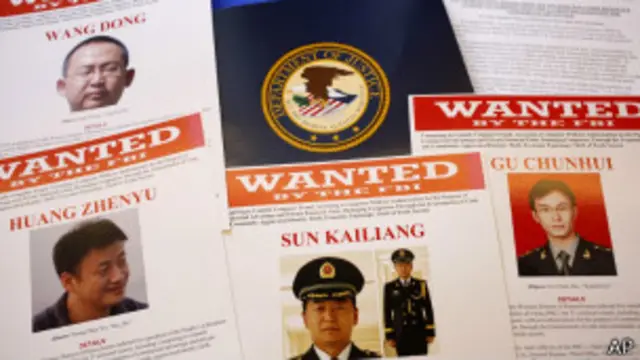 تصویر افسران چینی در اطلاعیه های پلیس فدرال آمریکا