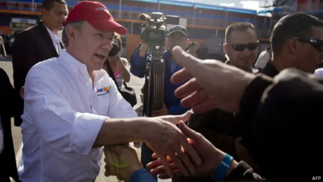 Campanha na Colômbia (Foto: AFP)