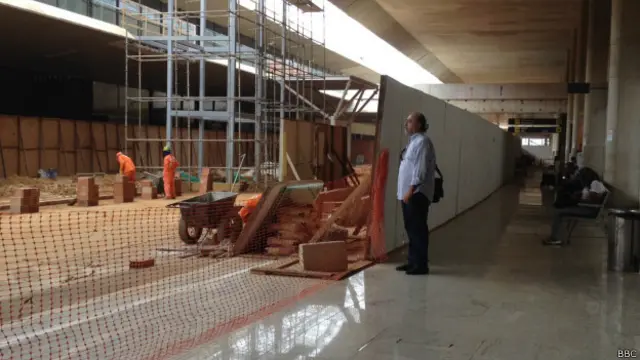 Aeroporto de Belo Horizonte em obras / Crédito da foto: BBC Brasil