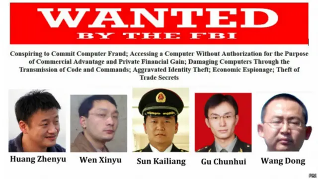 美国司法部起诉五名中国“网络部队”成员（19/05/2014）