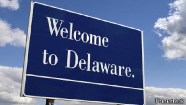 Letrero de bienvenida a Delaware