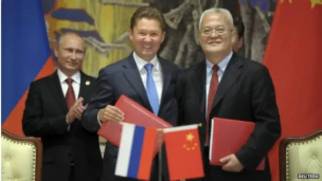 中俄双方达成长达30年的天然气供应合同。