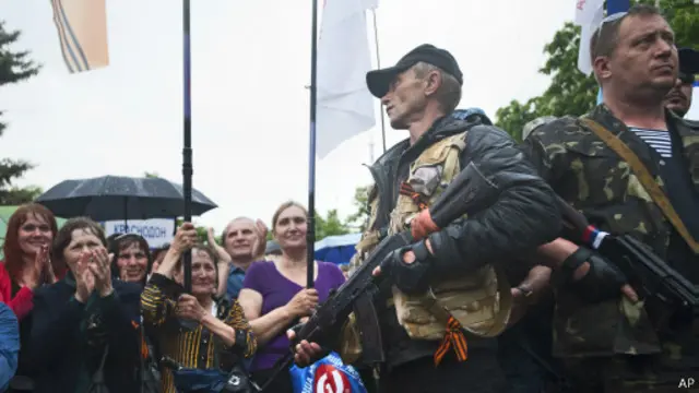 Митинг сепаратистов в Луганске