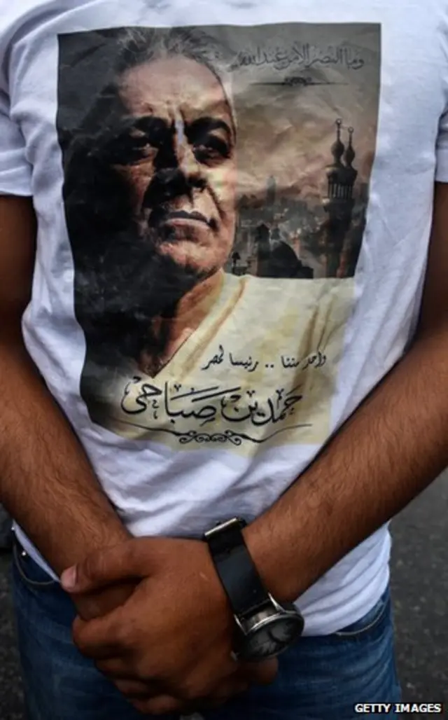 يقول صباحي إنه مرشح الشباب الذين يطالبون بالحريات.