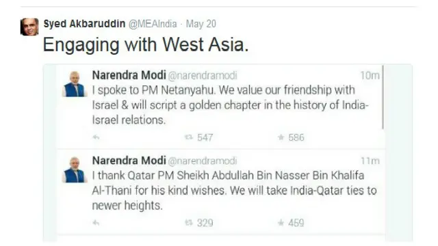 جہاں بھارت کے ایران جیسے ممالک کے ساتھ اہم تجارتی اور ثقافتی رشتے ہیں تو نریندر مودی کو اسرائیل کے بھی نزدیک سمجھا جاتا رہا ہے