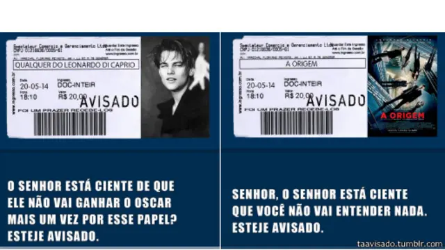 Ironizando o caso, o tumblr "Tá avisado" ganhou quase mil seguidores em 24h