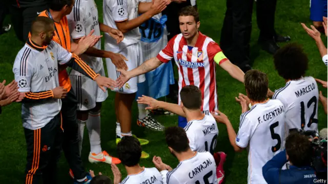 Игроки "Реала" во время финала Лиги чемпионов