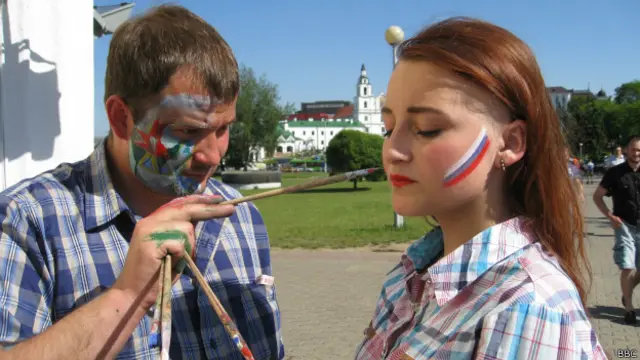 Фанаты хоккея в Минске