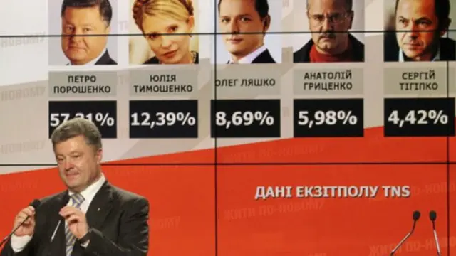 Ông Poroshenko chiến thắng ngay từ vòng 1